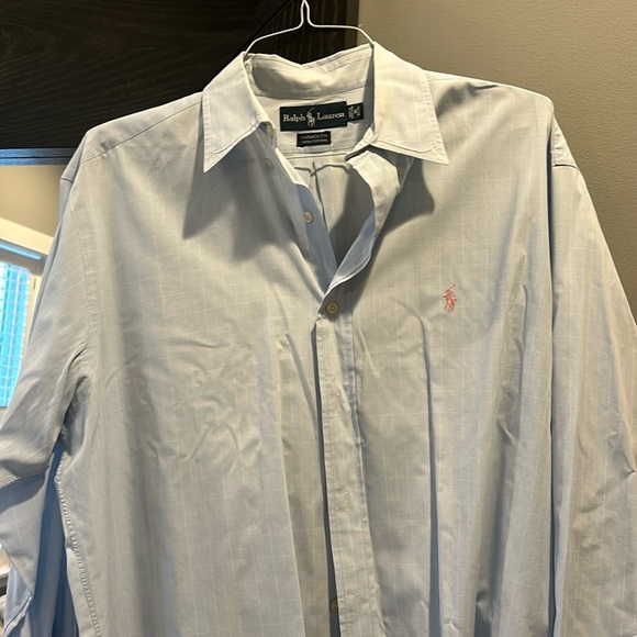 Ralph Lauren Yarmouth Men’s 16, 32/33 pale blue and pink. - Picture 2 of 4